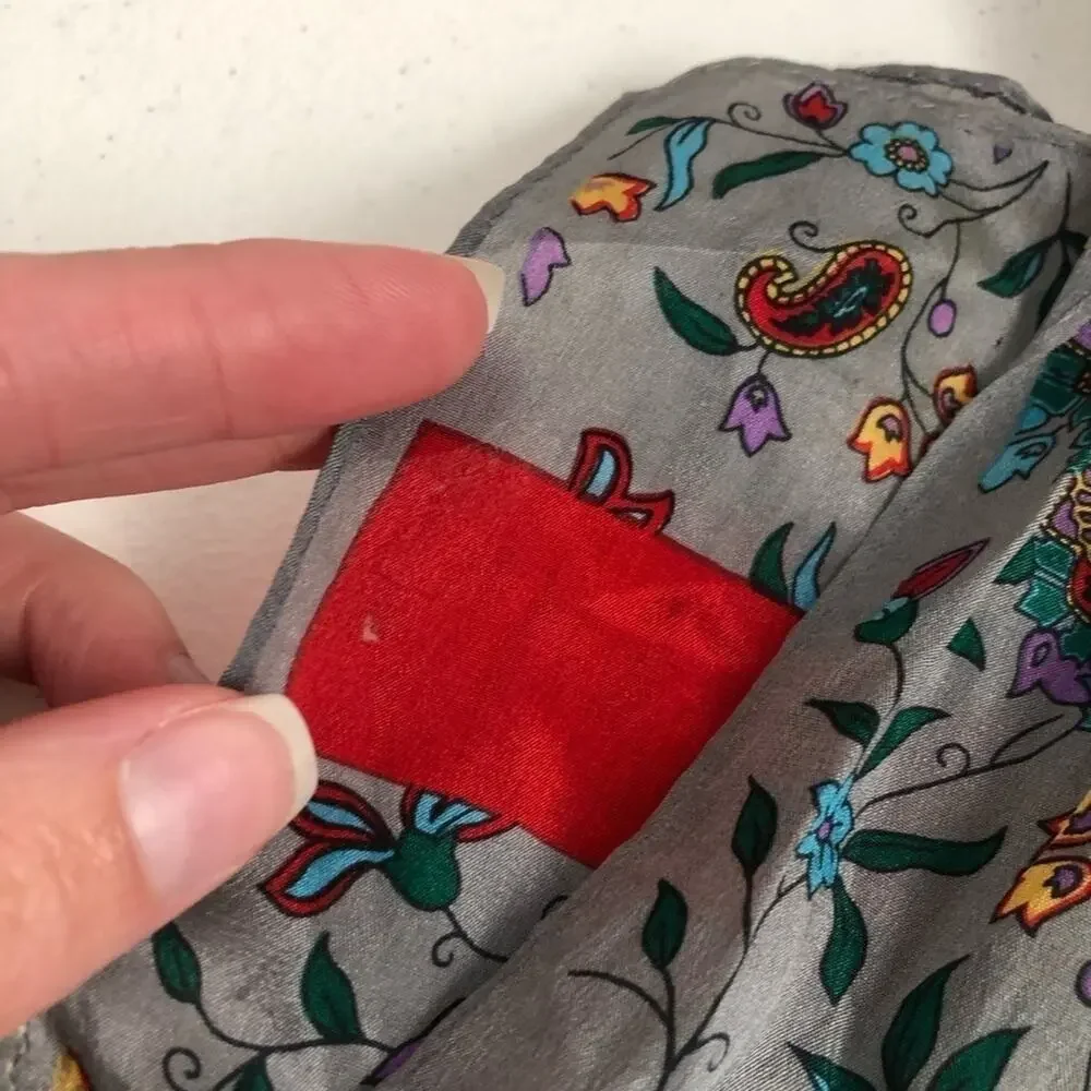 Paisley silk rectangle scarf